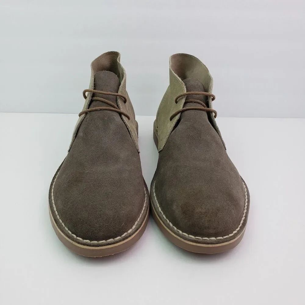 Robert Wayne Greyson Mens Size 11 D Beige Taupe Suede Leather Chukka Boots